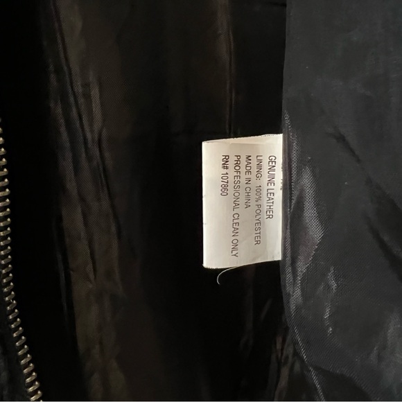 Vintage US‎ NAVY Patchwork Leather Bomber Jacket Coat Black XXL 2X - Picture 9 of 11